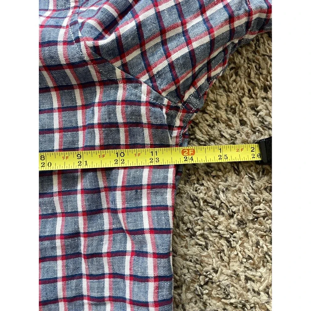 Banana Republic Shirt Mens XL 100% Linen Button Down Short Sleeve Camden Fit
